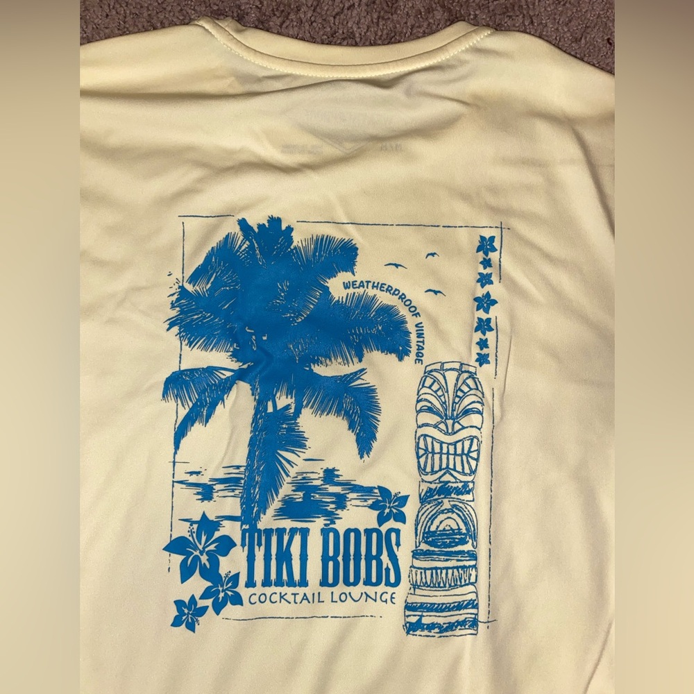 Weatherproof Original Vintage Fishing Tiki Bobs Cocktail Lounge Size M Shirt